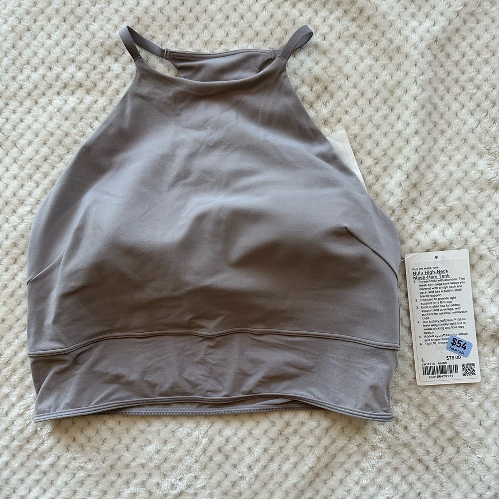 Lululemon Athletica High Neck Sports Bra in Gray